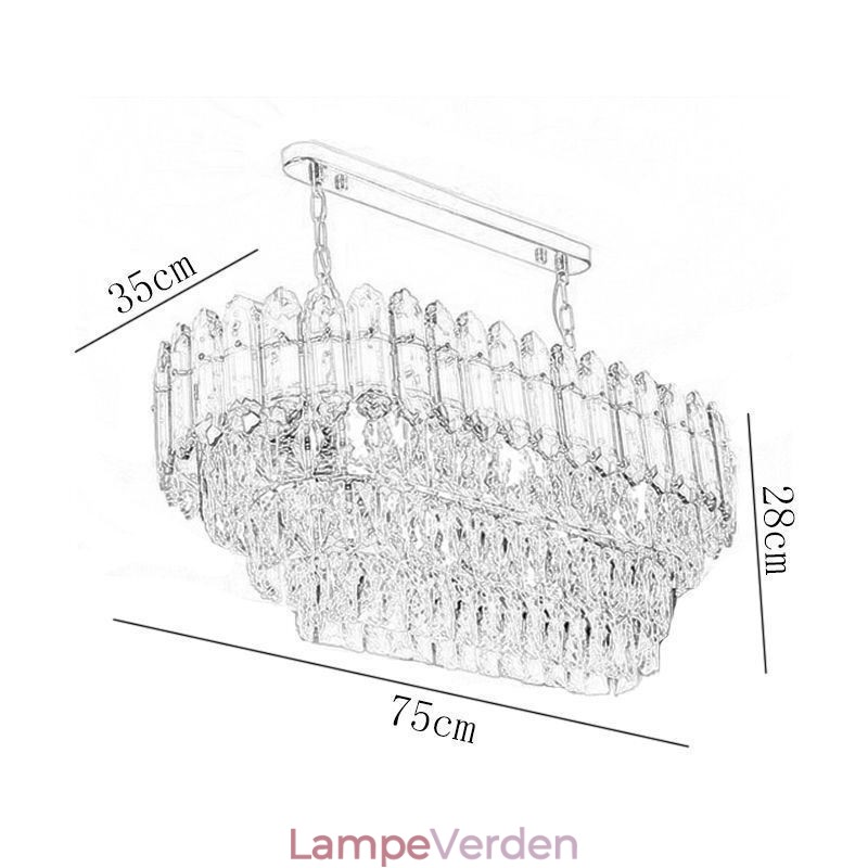 Moderne Crystal Pendel Light Luksus Oval Loftslampe