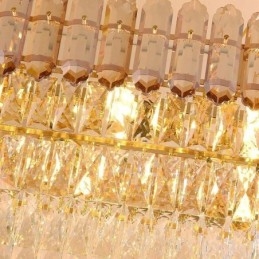 Moderne Crystal Pendel Light Luksus Oval Loftslampe