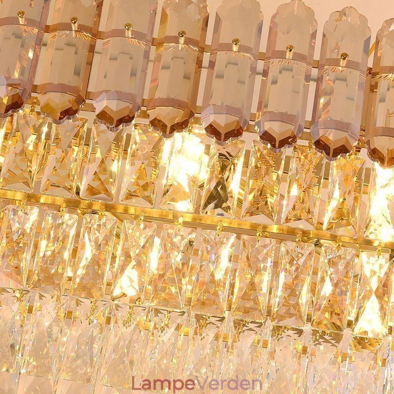 Moderne Crystal Pendel Light Luksus Oval Loftslampe