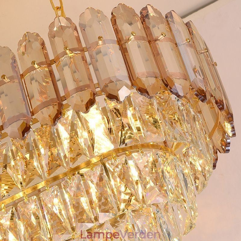 Moderne Crystal Pendel Light Luksus Oval Loftslampe