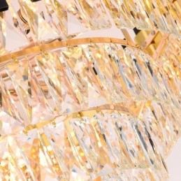 Luksus Crystal Pendel Light Rund Loftsbelysning