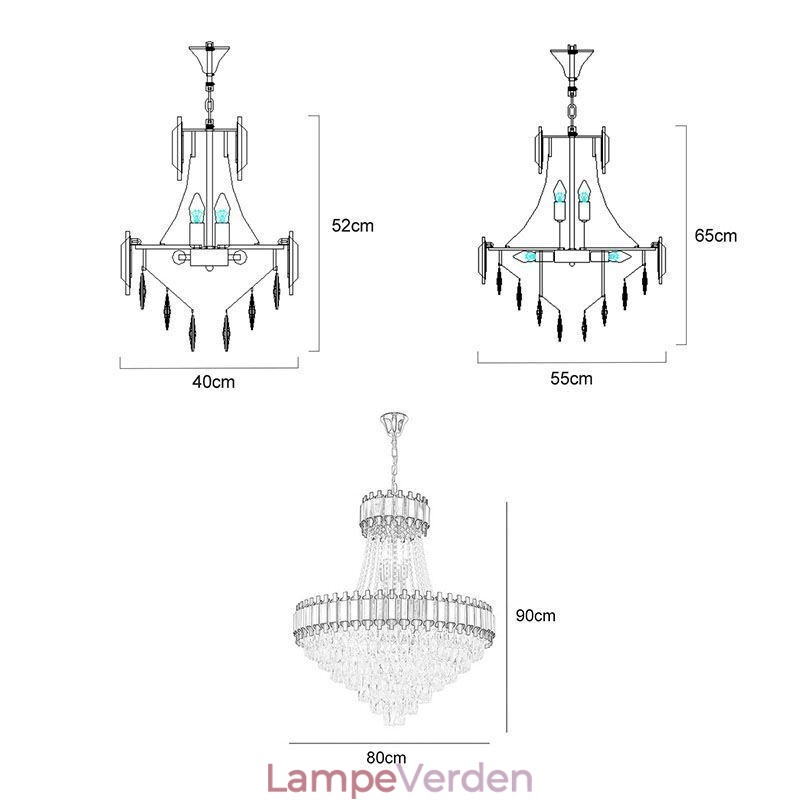 Moderne Krystal Pendel Loftslampe