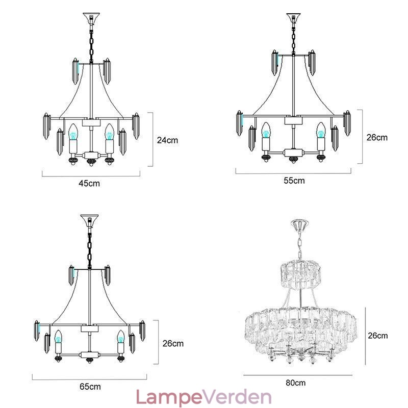Hvid krystal pendant lys moderne loftslamper hængende lys