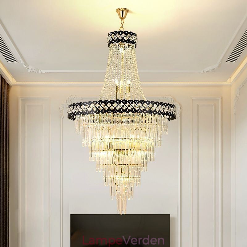 Luksuriøs pendel i crystal loftslampe