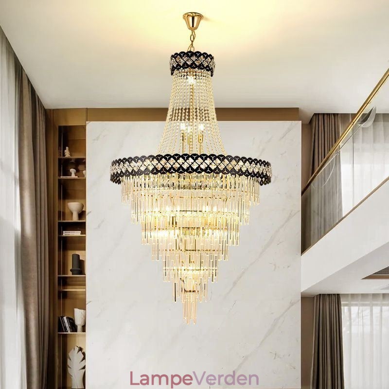 Luksuriøs pendel i crystal loftslampe