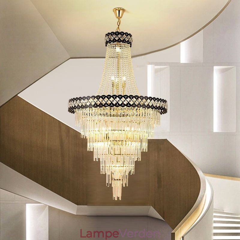 Luksuriøs pendel i crystal loftslampe