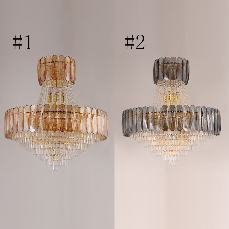 Europæisk Crystal Pendel Light Contemporary Loftslampe
