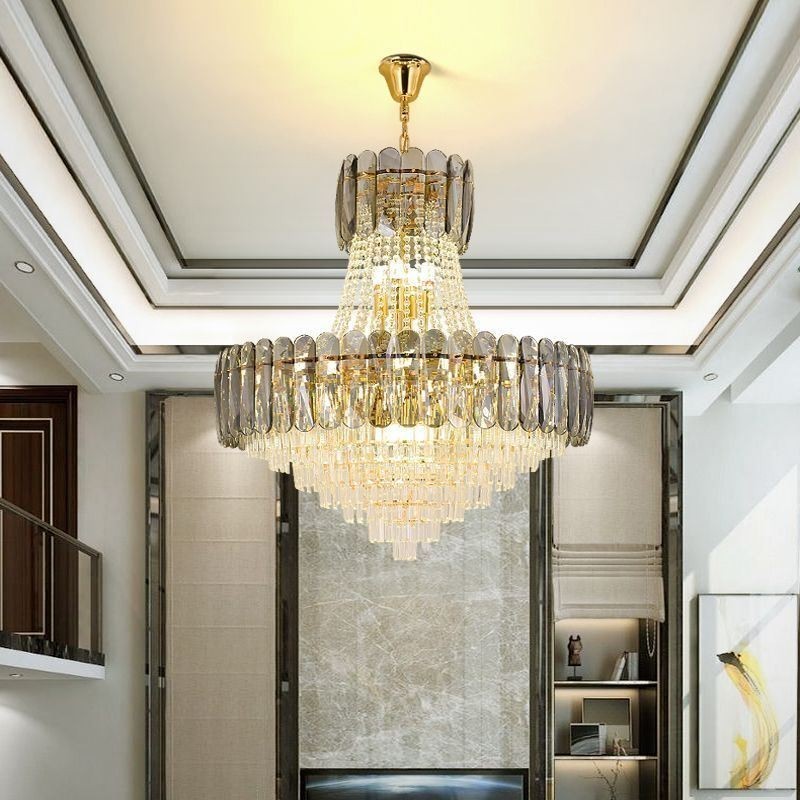 Europæisk Crystal Pendel Light Contemporary Loftslampe