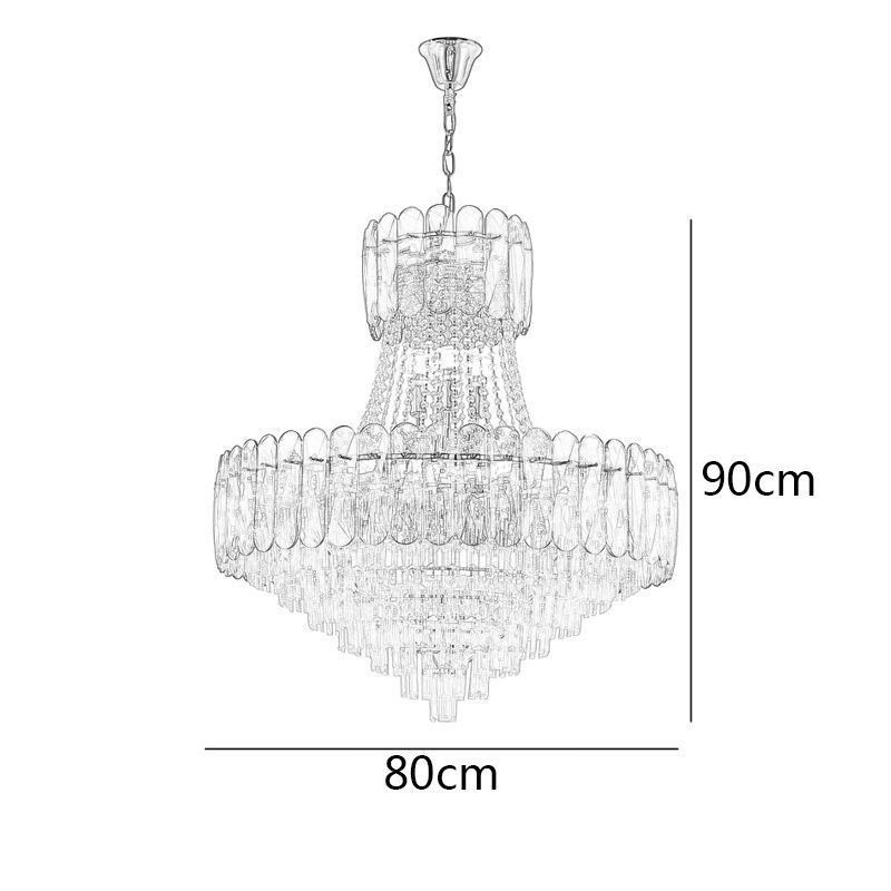Europæisk Crystal Pendel Light Contemporary Loftslampe