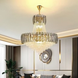 Europæisk Crystal Pendel Light Contemporary Loftslampe