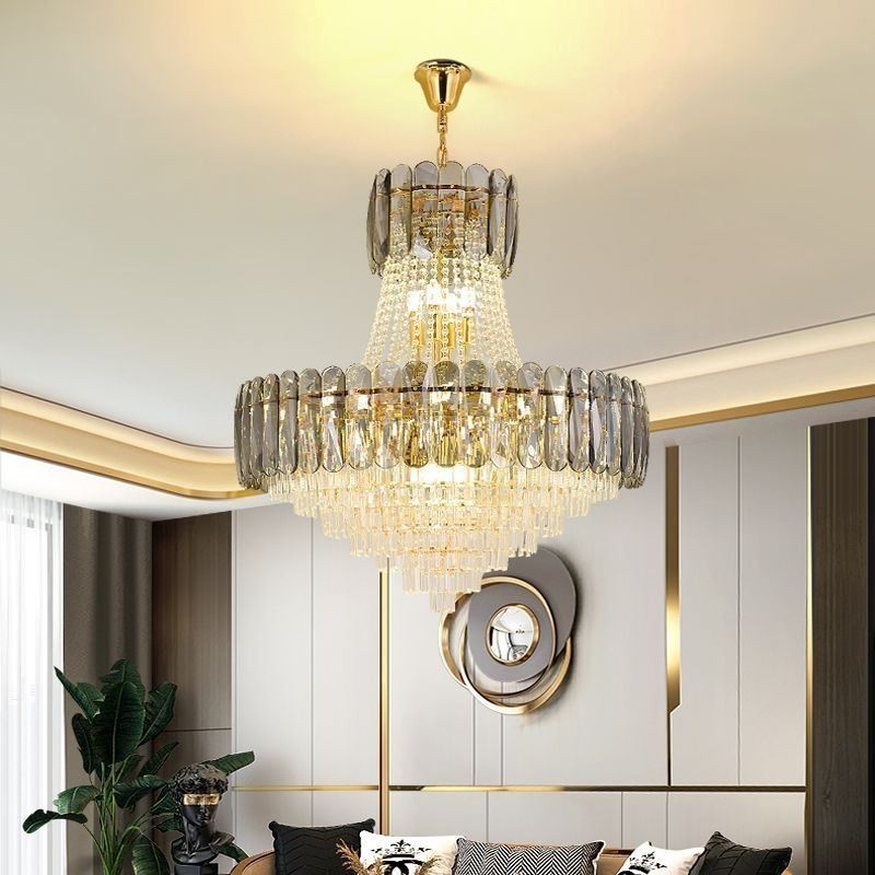 Europæisk Crystal Pendel Light Contemporary Loftslampe