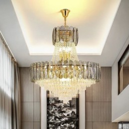 Europæisk Crystal Pendel Light Contemporary Loftslampe