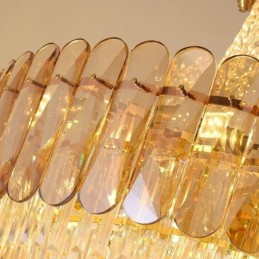 Europæisk Crystal Pendel Light Contemporary Loftslampe