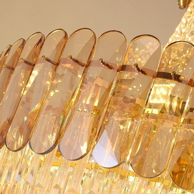 Europæisk Crystal Pendel Light Contemporary Loftslampe