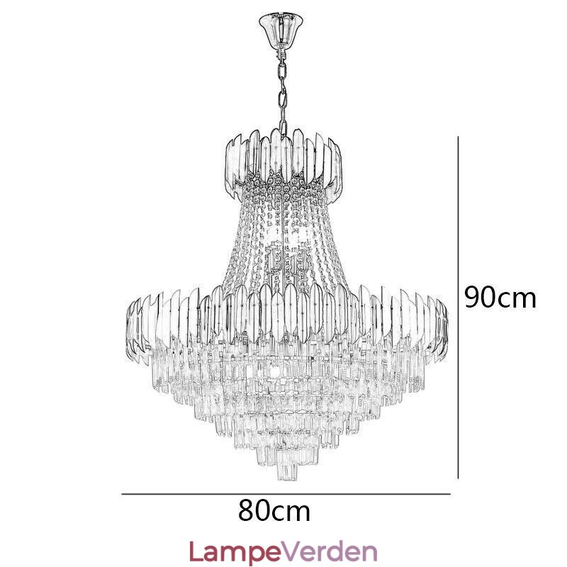 Klassisk K9 Krystal Pendel Loftslampe