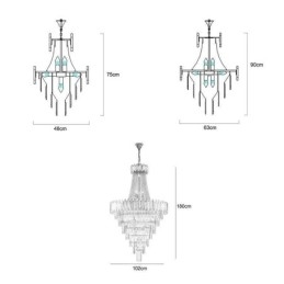 Lækkert pendant lys i crystal loftslampe