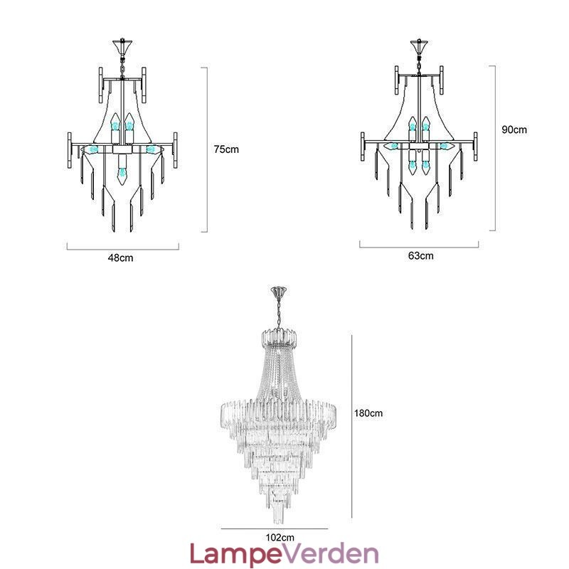 Lækkert pendant lys i crystal loftslampe