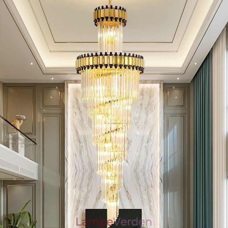 Crystal Pendel Light Modern Spektakulær K9 Loftslampe