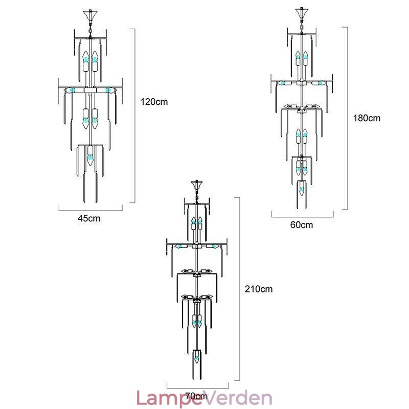 Europæisk Pendel Modern Spectacular K9 Loftslampe