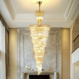 Moderne loftslampe i krystal