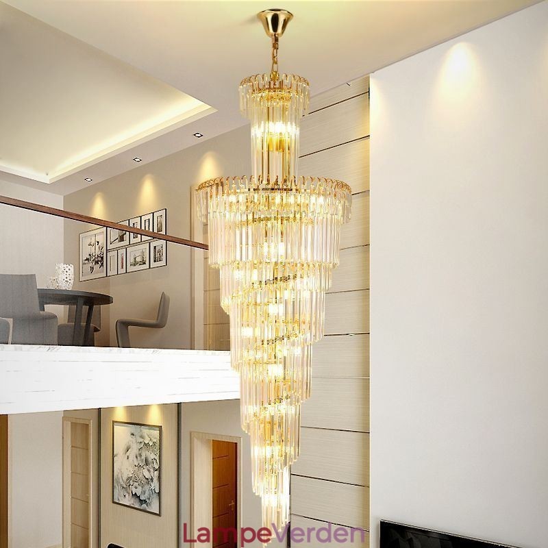 Moderne loftslampe i krystal