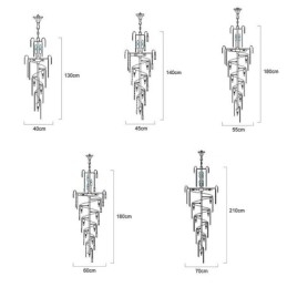 Moderne loftslampe i krystal