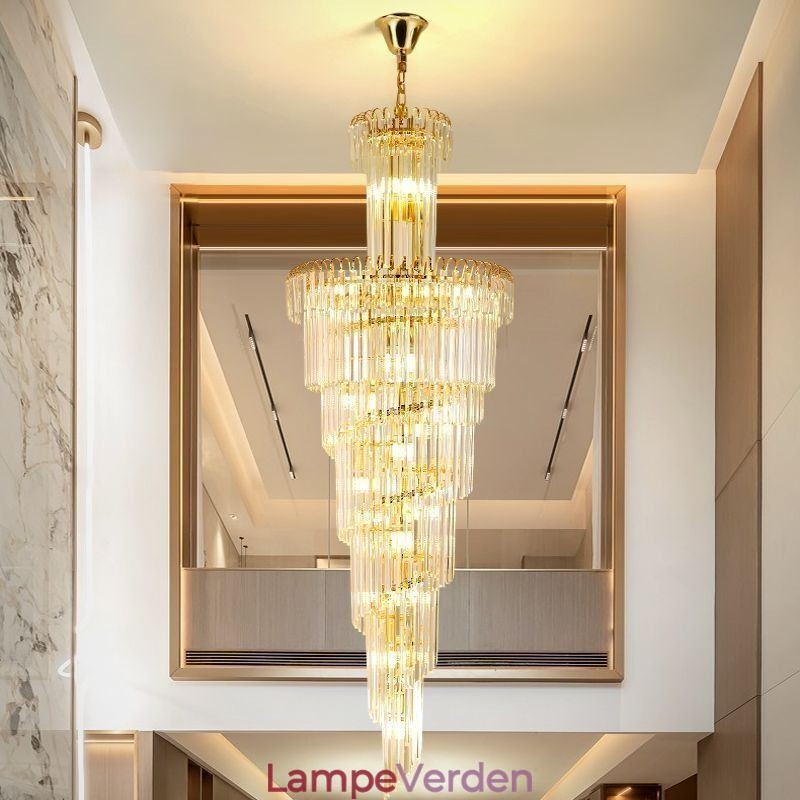 Moderne loftslampe i krystal