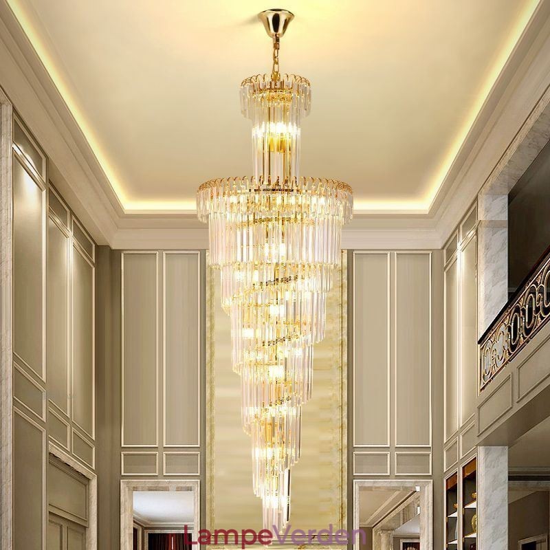 Moderne loftslampe i krystal