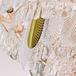 Luksuriøs Leaf Pendel lys Krystal loftslampe