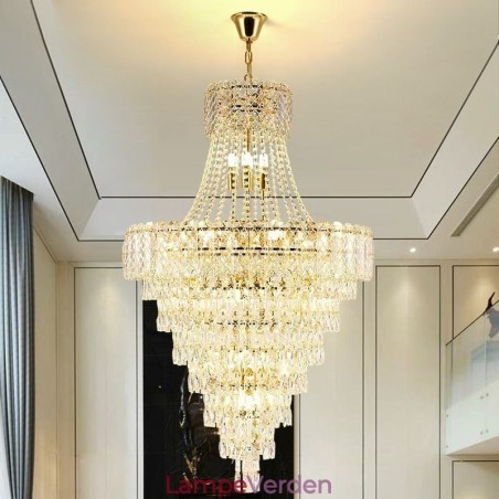 Moderne Elegant Krystal Pendel Konisk Loftslampe Moderne Elegant Krystal Pendel Konisk Loftslampe