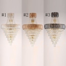 Moderne Elegant Krystal Pendel Konisk Loftslampe