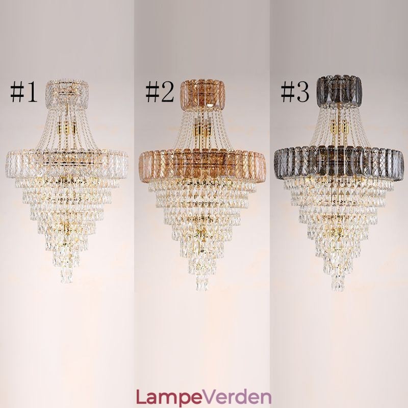 Moderne Elegant Krystal Pendel Konisk Loftslampe