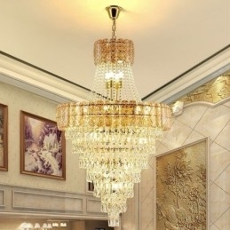 Moderne Elegant Krystal Pendel Konisk Loftslampe