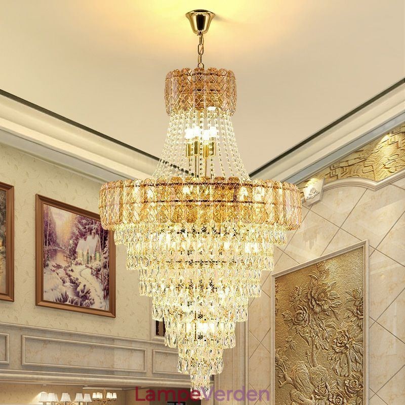 Moderne Elegant Krystal Pendel Konisk Loftslampe