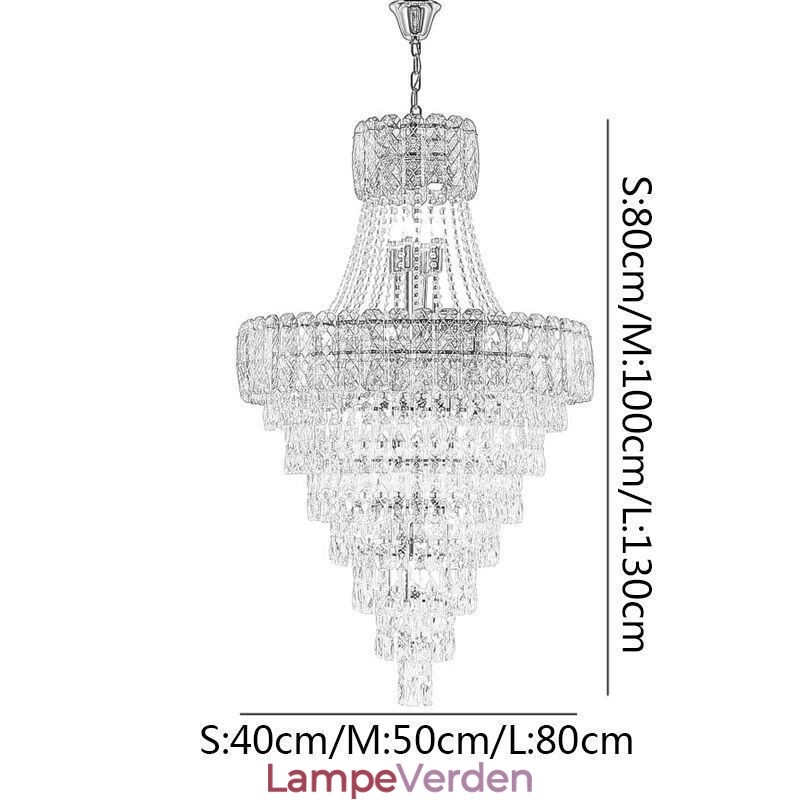 Moderne Elegant Krystal Pendel Konisk Loftslampe