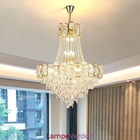 Moderne Crystal Pendel Light Rund Loftsbelysningsarmatur Moderne Crystal Pendel Light Rund Loftsbelysningsarmatur