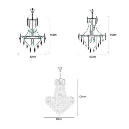 Moderne Crystal Pendel Light Rund Loftsbelysningsarmatur