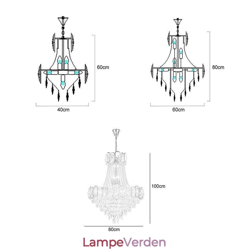 Moderne Crystal Pendel Light Rund Loftsbelysningsarmatur