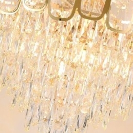 Moderne Crystal Pendel Light Rund Loftsbelysningsarmatur