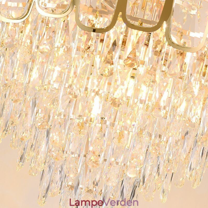 Moderne Crystal Pendel Light Rund Loftsbelysningsarmatur
