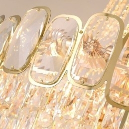 Moderne Crystal Pendel Light Rund Loftsbelysningsarmatur