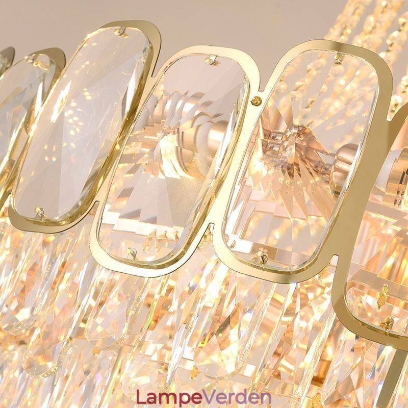 Moderne Crystal Pendel Light Rund Loftsbelysningsarmatur
