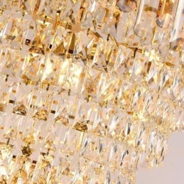 Luksuriøs guldpendel i crystal loftslampe
