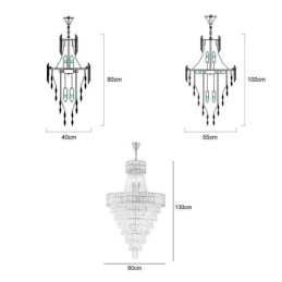 Konisk Crystal Pendel Light Elegant Hanging Light