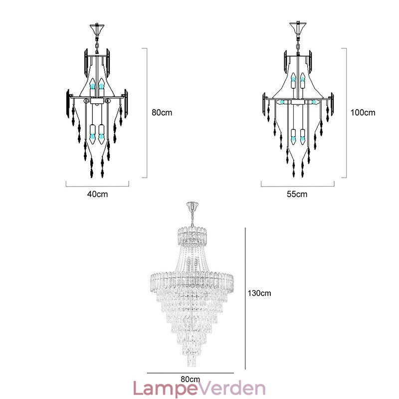 Konisk Crystal Pendel Light Elegant Hanging Light
