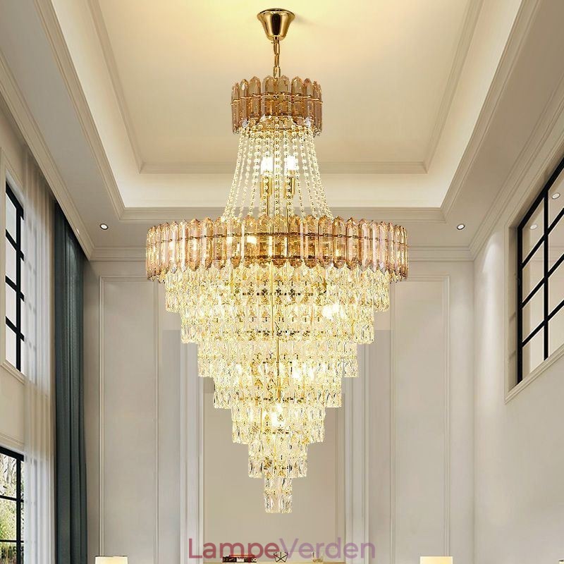 Konisk Crystal Pendel Light Elegant Hanging Light