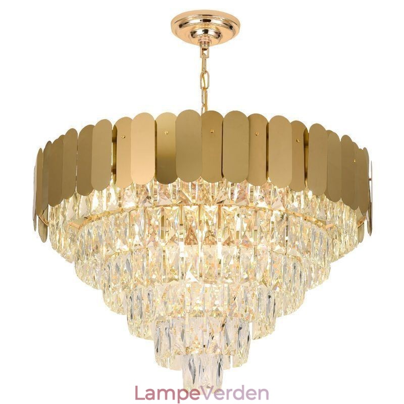Moderne Elegant Krystal Pendel Konisk Loftslampe