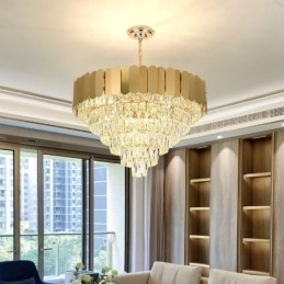 Moderne Elegant Krystal Pendel Konisk Loftslampe