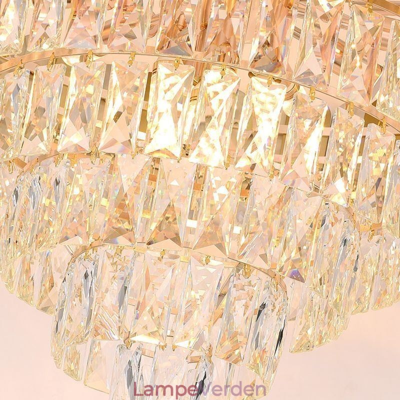 Moderne Elegant Krystal Pendel Konisk Loftslampe