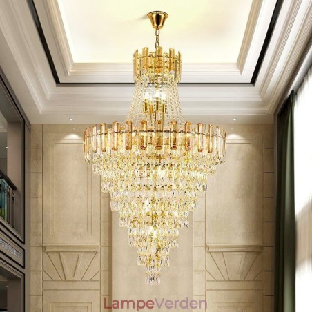 Moderne Elegant Crystal Pendel Light Konisk hængende Light Moderne Elegant Crystal Pendel Light Konisk hængende Light